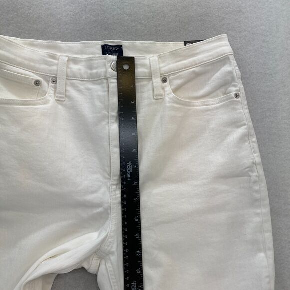 J.Crew Jeans Women's 31 High Rise Flare Crop White Denim‎ Signature Stretch NWT - Picture 9 of 14